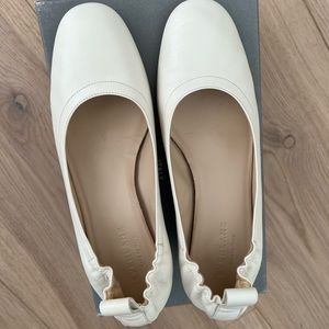 Everlane Day Heel in Bone Stacked size 7 (Italian Leather)